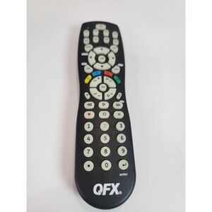 QFX TV Remote Control Replacement Black Tested Working Standard Remote
